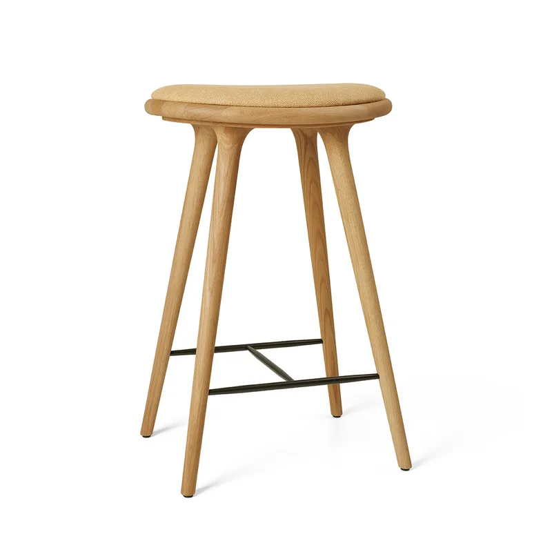 High Stool de Mater en Oiled Oak w. Clay 0007, 74 cm – photo du produit