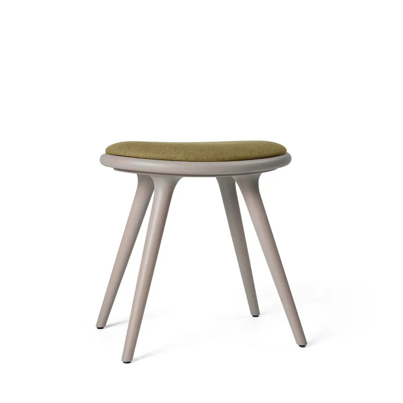 Low Stool by Mater in Grey Beech w. Kvadrat Clay 0017, 47 cm – product photo
