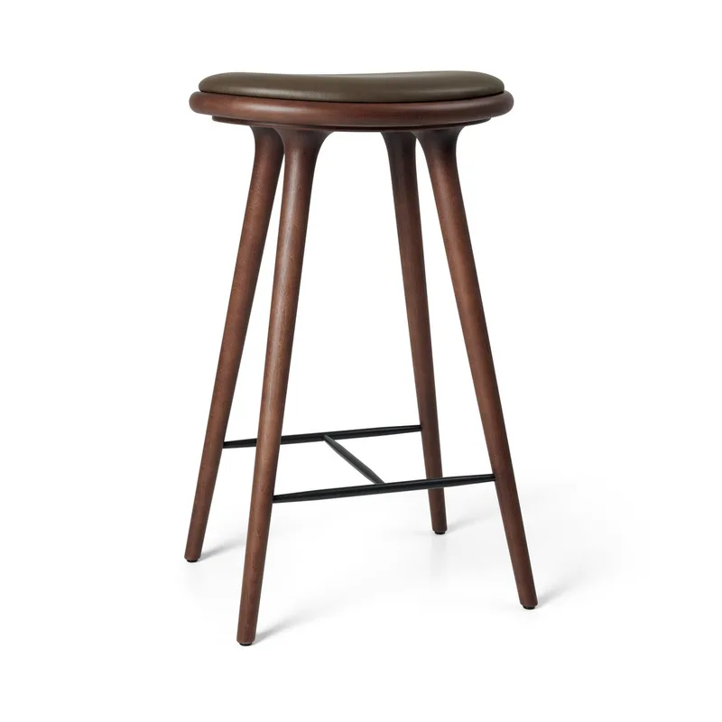High Stool de Mater en Brown Beech, 74 cm – photo du produit