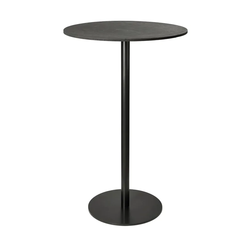 Mater Bar Table van Mater in Coffee Waste Black, H 106,4 cm, Ø 70 cm – productfoto