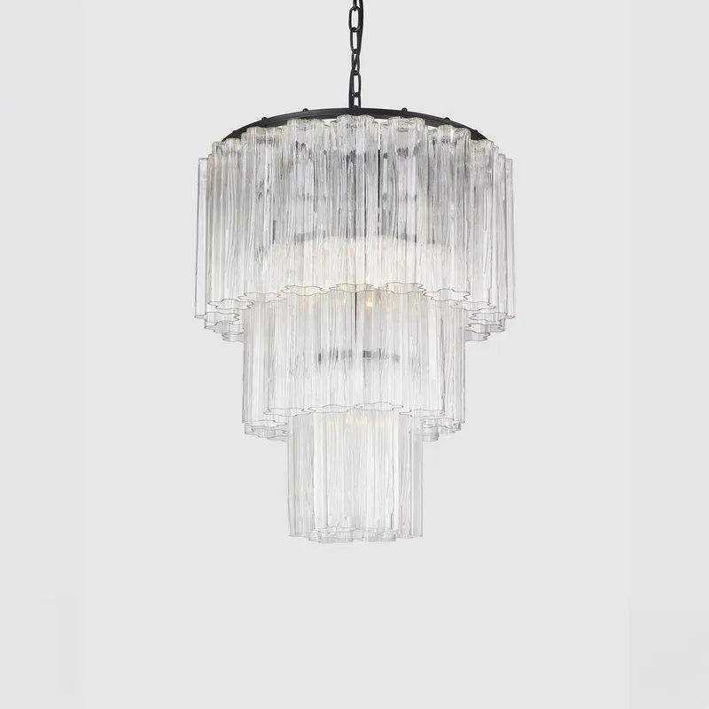 Fontaine Chandelier 3-Layer Black/Clear by Meublé – product photo