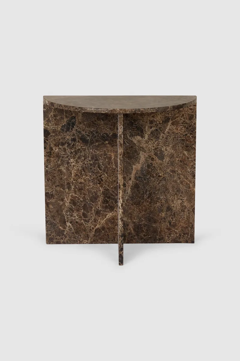 Moon Side Table Dark Emperador Marble by Meublé – product photo