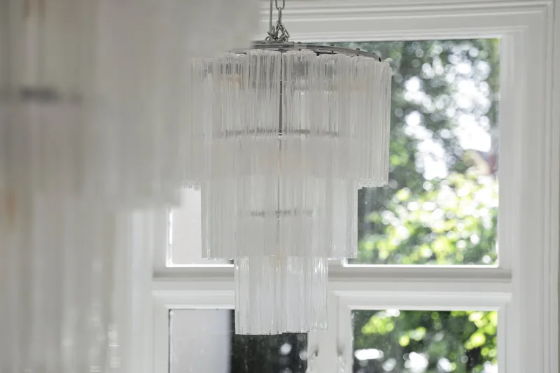 Fontaine Chandelier 3-Layer Chrome/Clear by Meublé – interior photo