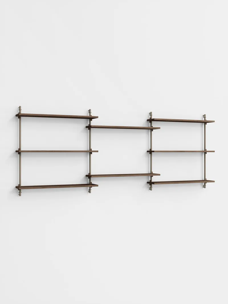 Wall Shelving – ws.85.3 de MOEBE en Smoked-Oak/Warm-Grey – photo du produit 4 sur 4