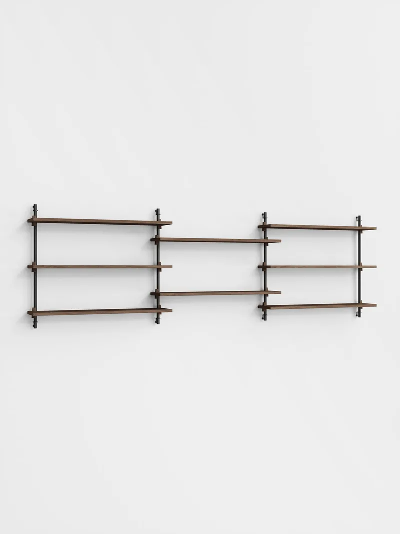 Wall Shelving – ws.65.3 van MOEBE in Smoked-Oak/Black – productfoto 4 van 4
