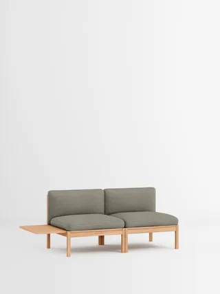 2 Seater Sofa with 1 Side Table von MOEBE in Autumn, Autumn 101, Oak – Produktfoto 34 von 34