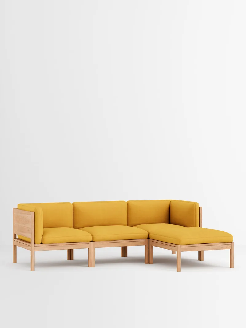 Modular Sofa by MOEBE in Autumn, Autumn 971, Oak – product photo 1 of 14