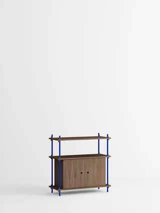 Shelving System – s.85.1.B van MOEBE in Smoked-Oak/Deep-Blue – productfoto 4 van 4