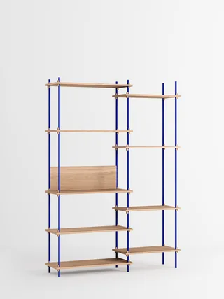 Shelving System – s.200.2.J von MOEBE in Oak/Deep-Blue – Produktfoto 4 von 4