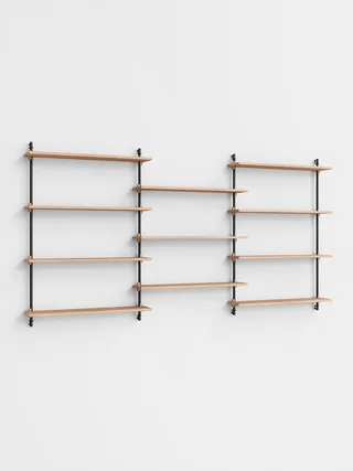 Wall Shelving – ws.115.3 by MOEBE in Oak/Black – product photo 4 of 4