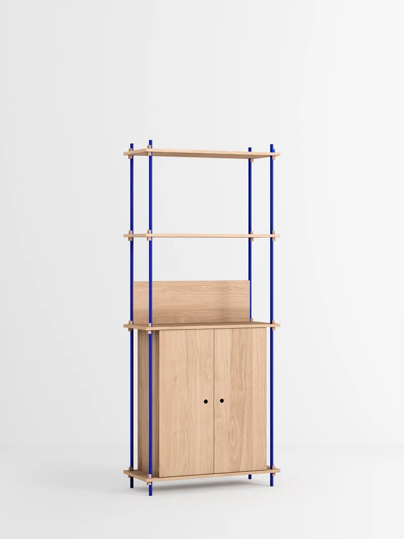 Shelving System – s.200.1.H van MOEBE in Oak/Deep-Blue – productfoto 4 van 4
