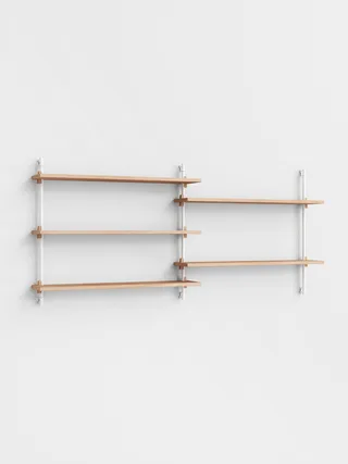 Wall Shelving – ws.65.2 de MOEBE en Oak/White – photo du produit 4 sur 4