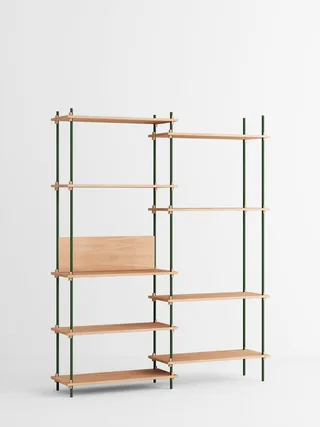 Shelving System – s.200.2.A van MOEBE in Oak/Pine-Green – productfoto 4 van 4