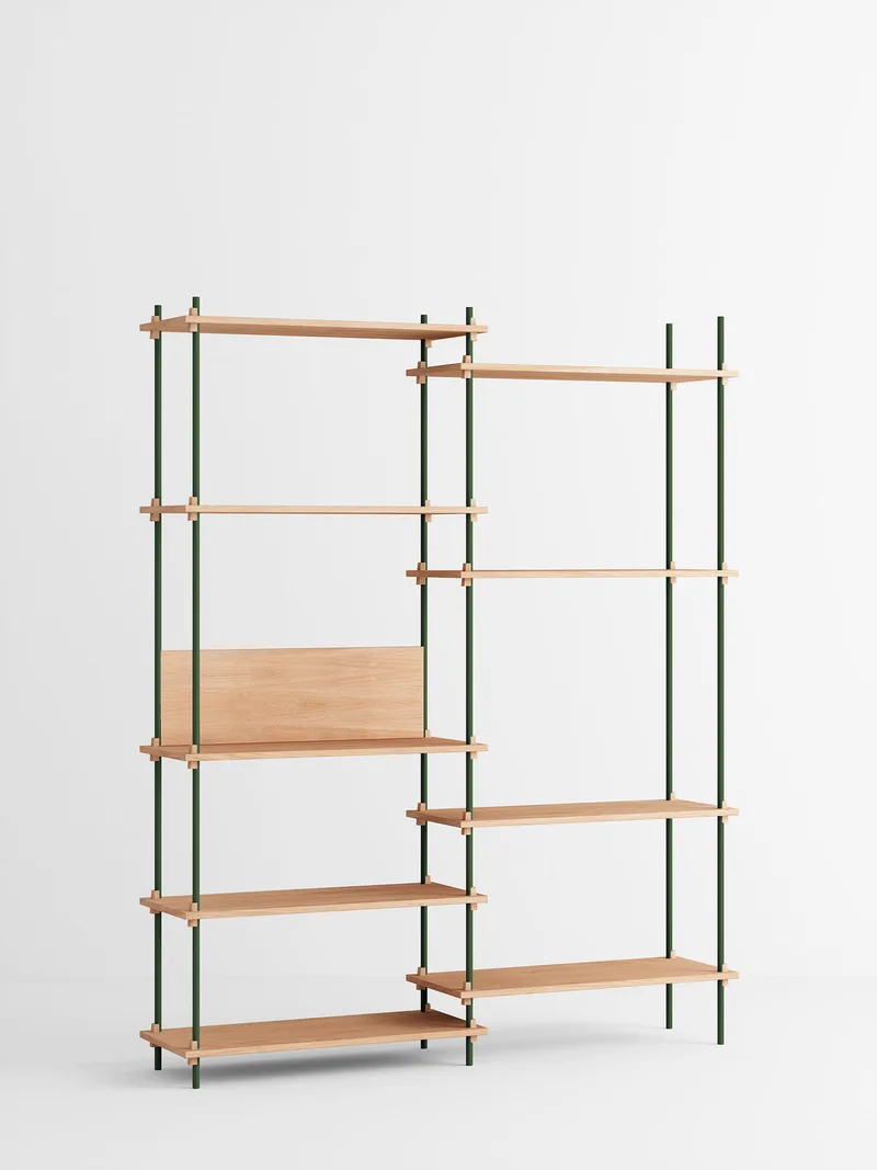 Shelving System – s.200.2.A van MOEBE in Oak/Pine-Green – productfoto 4 van 4