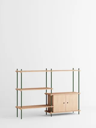 Shelving System – s.115.2.C de MOEBE en Oak/Pine-Green – photo du produit 4 sur 4