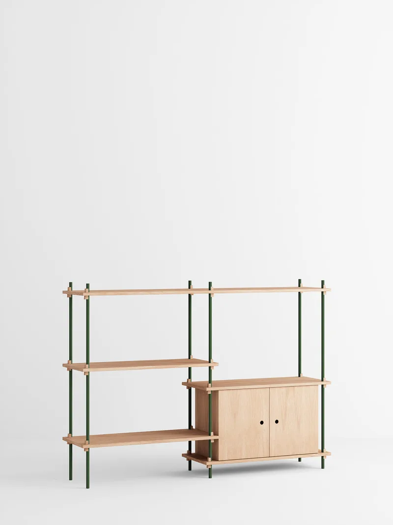 Shelving System – s.115.2.C de MOEBE en Oak/Pine-Green – photo du produit 4 sur 4