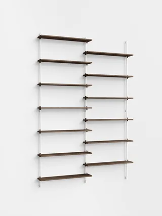 Wall Shelving – ws.230.2 van MOEBE in Smoked-Oak/White – productfoto 5 van 5
