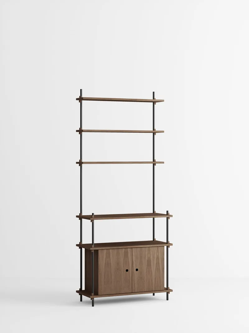 Shelving System – s.200.1.C by MOEBE in Smoked-Oak/Black – product photo 4 of 4