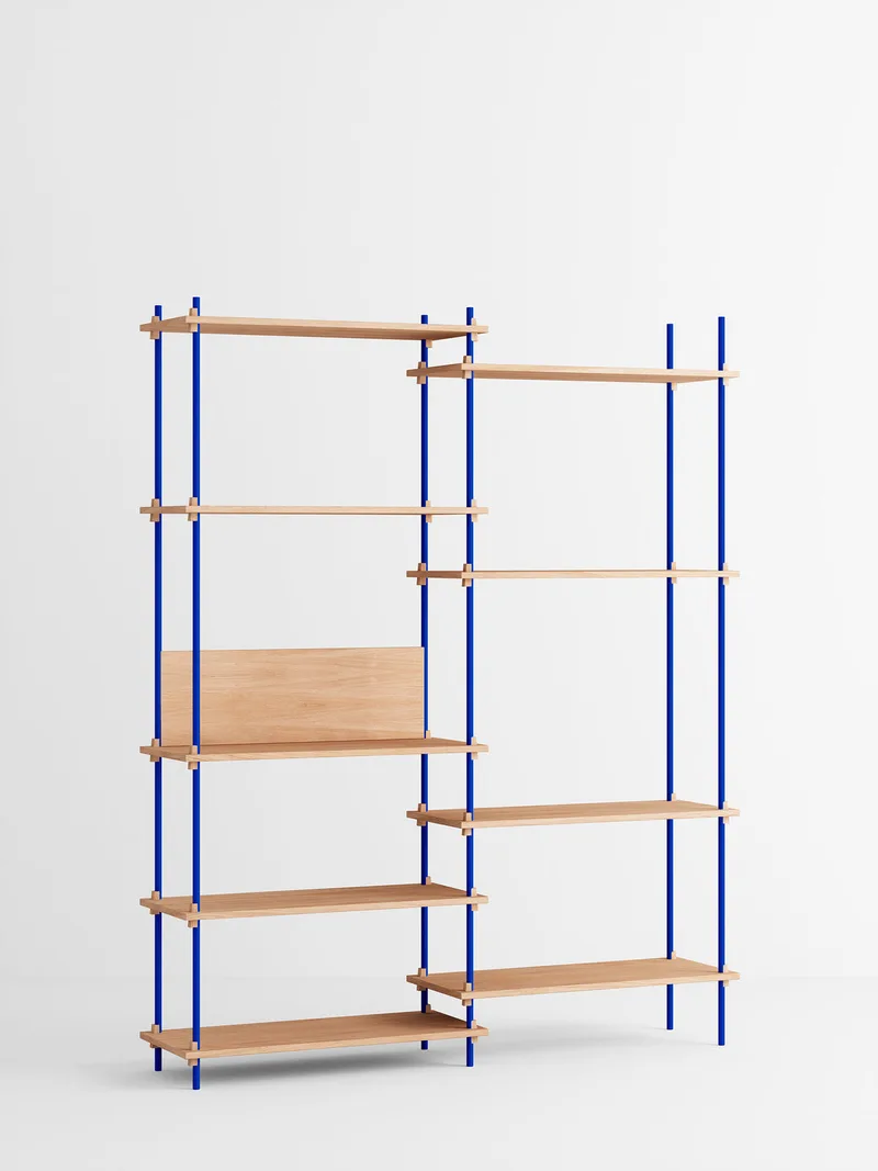 Shelving System – s.200.2.A von MOEBE in Oak/Deep-Blue – Produktfoto 4 von 4