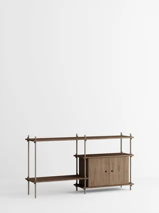 Shelving System – s.85.2.C van MOEBE in Smoked-Oak/Warm-Grey – productfoto 4 van 4