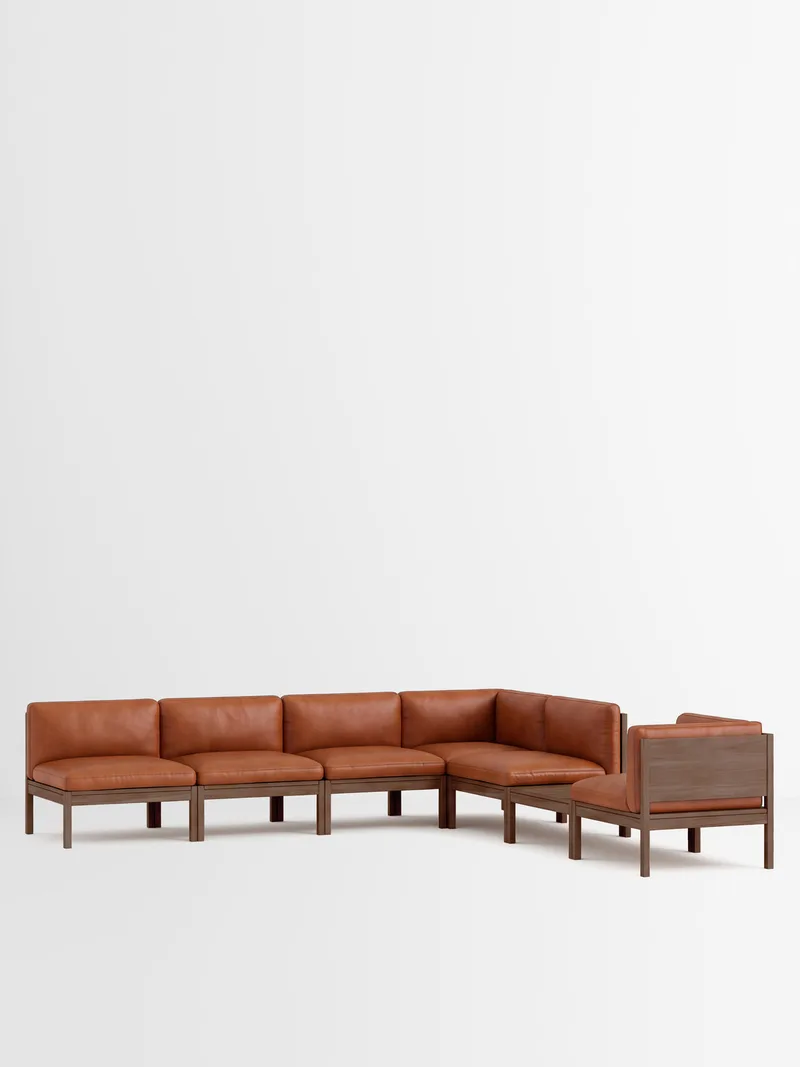 Mixed Combination D by MOEBE in Leather, Cognac Leather, Smoked Oak – product photo 35 of 35