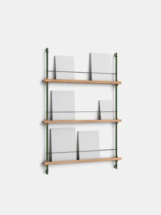 Magazine Shelving – MS.115.1 von MOEBE in Oak/Pine-Green – Produktfoto 13 von 13