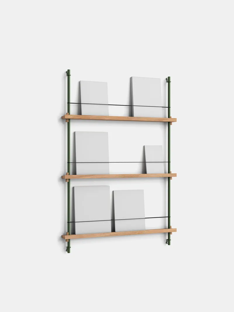 Magazine Shelving – MS.115.1 von MOEBE in Oak/Pine-Green – Produktfoto 13 von 13