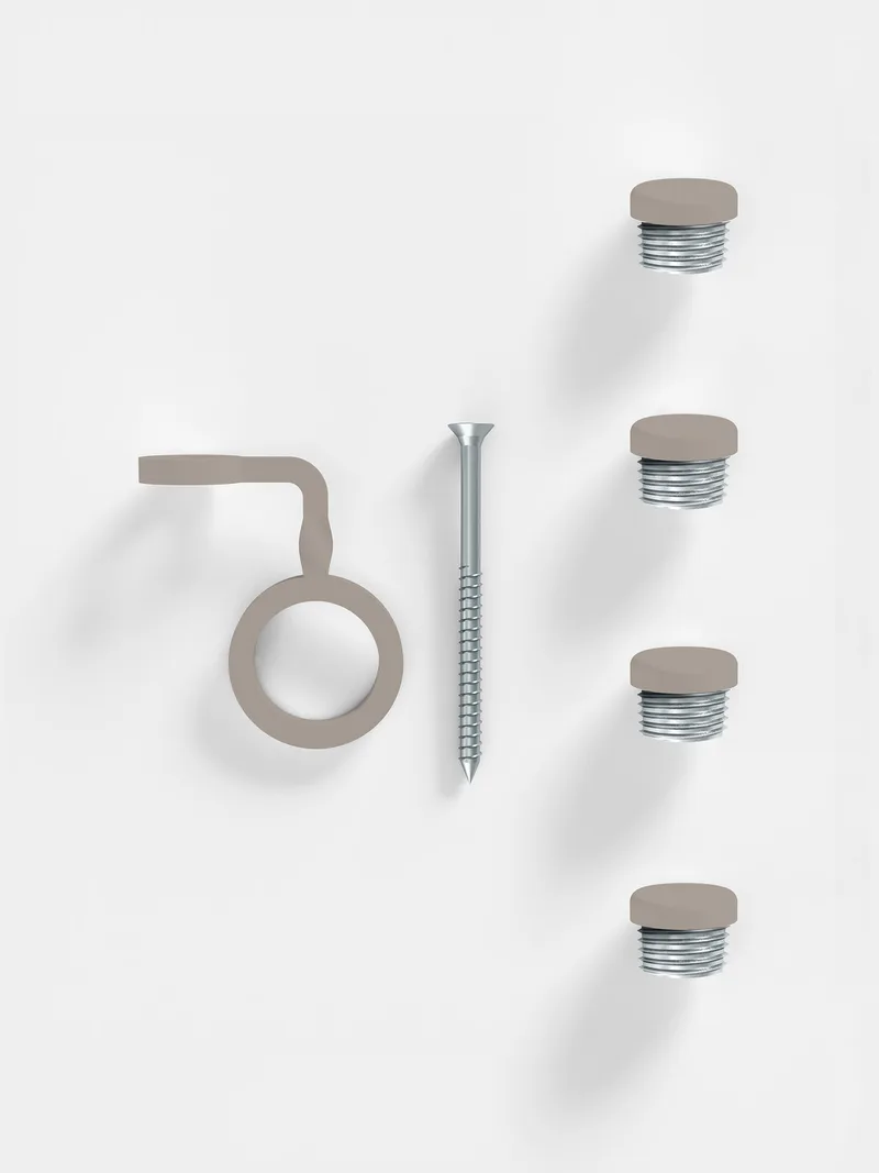 Part – End Caps and Safety Clip Set von MOEBE in Warm-Grey – Produktfoto 2 von 2