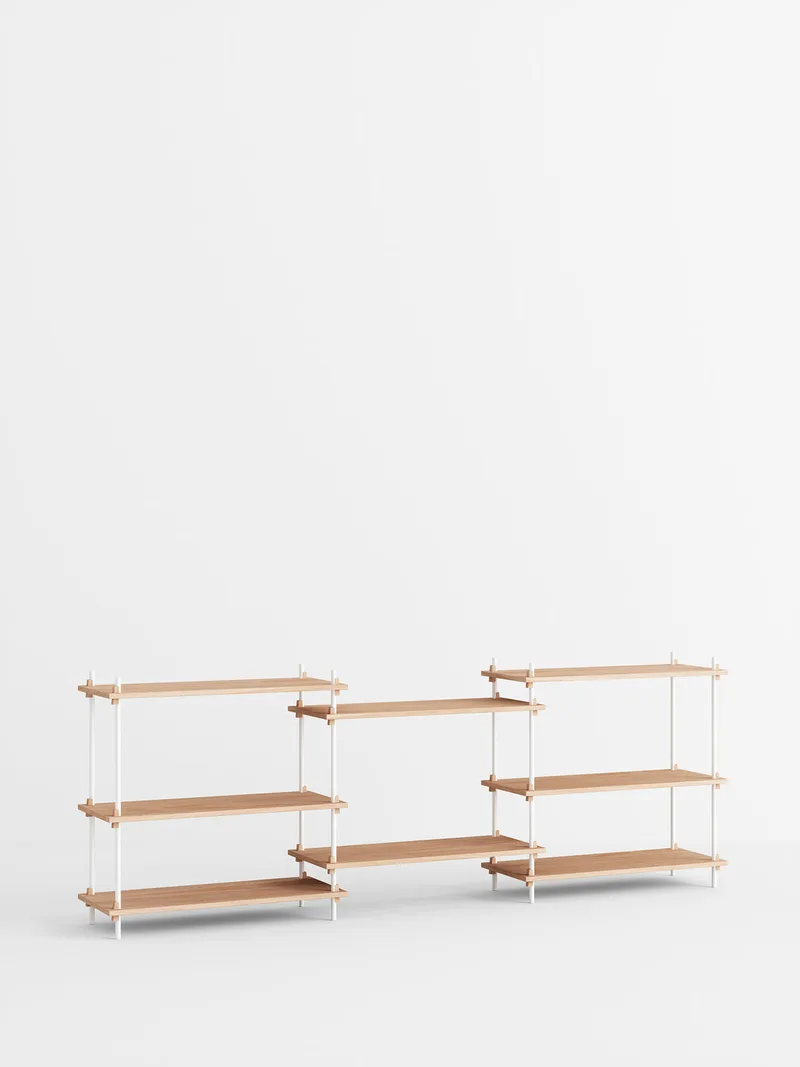 Shelving System – s.85.3.A van MOEBE in Oak/White – productfoto 4 van 4