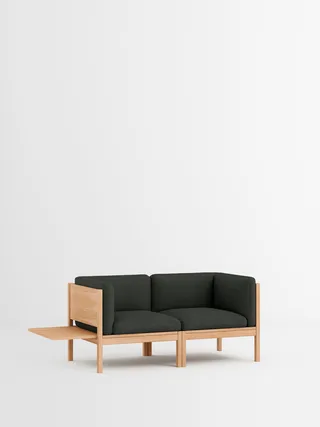 2 Seater Sofa with Sides + 1 Side Table by MOEBE in Autumn, Autumn 101, Oak – product photo 32 of 34