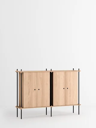 Shelving System – s.115.2.E de MOEBE en Oak/Black – photo du produit 4 sur 4