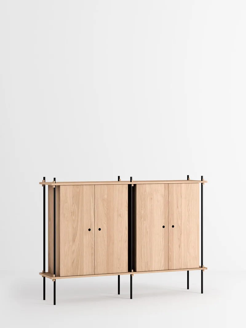 Shelving System – s.115.2.E de MOEBE en Oak/Black – photo du produit 4 sur 4