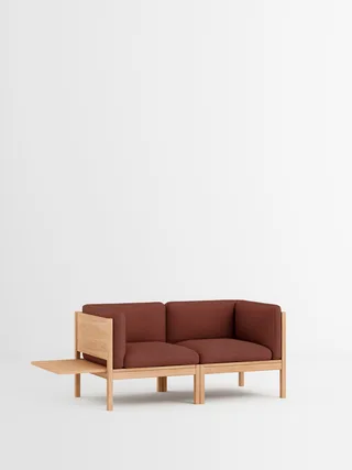 2 Seater Sofa with Sides + 1 Side Table by MOEBE in Autumn, Autumn 101, Oak – product photo 31 of 34