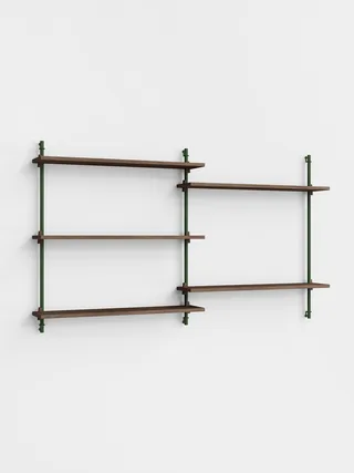 Wall Shelving – ws.85.2 van MOEBE in Smoked-Oak/Pine-Green – productfoto 4 van 4