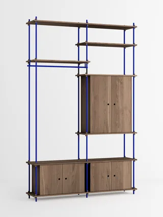 Shelving System – s.255.2.J by MOEBE in Smoked-Oak/Deep-Blue – product photo 4 of 4