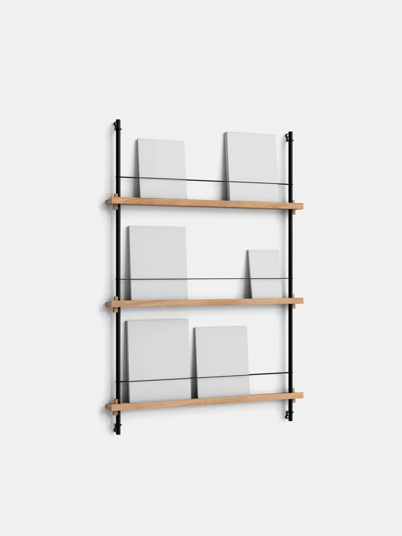 Magazine Shelving – MS.115.1 by MOEBE in Oak/Black – product photo 13 of 13