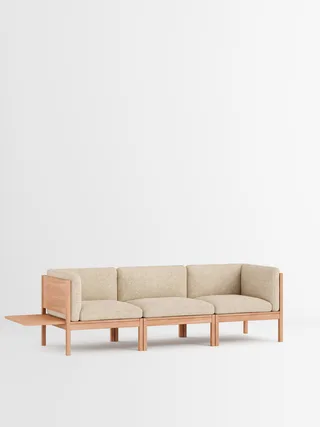 3 Seater Sofa with Sides + 1 Side Table de MOEBE en Moss, Moss 0019, Oak – photo du produit 35 sur 35