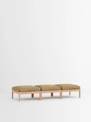 3 Seater Daybed by MOEBE in Moss, Moss 0021, Oak – product photo 35 of 35