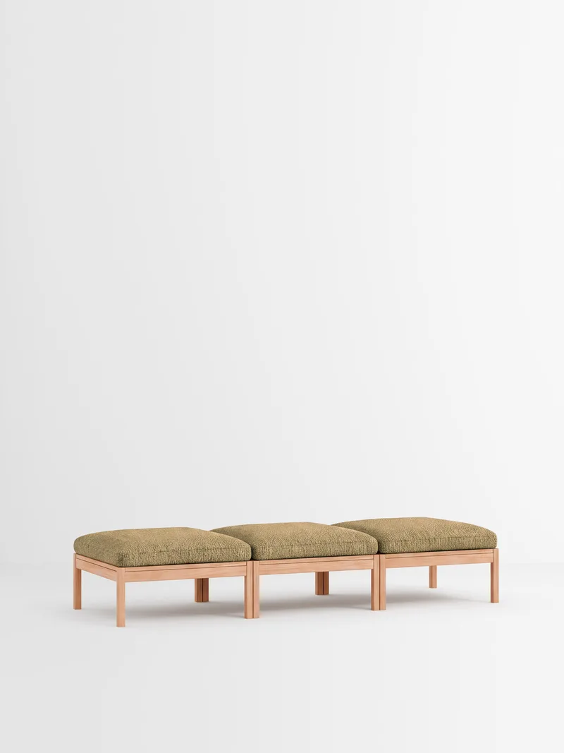 3 Seater Daybed by MOEBE in Moss, Moss 0021, Oak – product photo 35 of 35