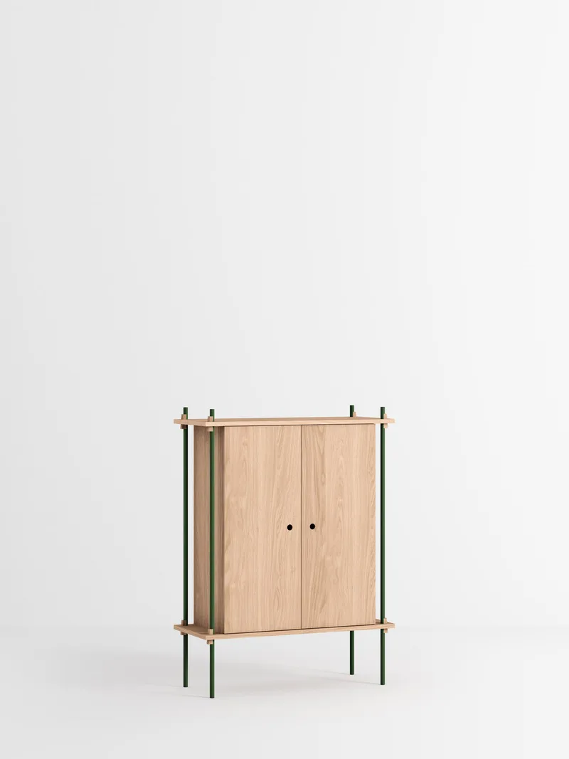 Shelving System – s.115.1.C von MOEBE in Oak/Pine-Green – Produktfoto 4 von 4