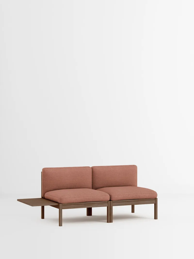 2 Seater Sofa with 1 Side Table von MOEBE in Re-Wool 2, Re-Wool 2 – 648, Smoked Oak – Produktfoto 35 von 35