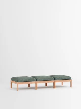 3 Seater Daybed by MOEBE in Moss, Moss 0003, Oak – product photo 35 of 35