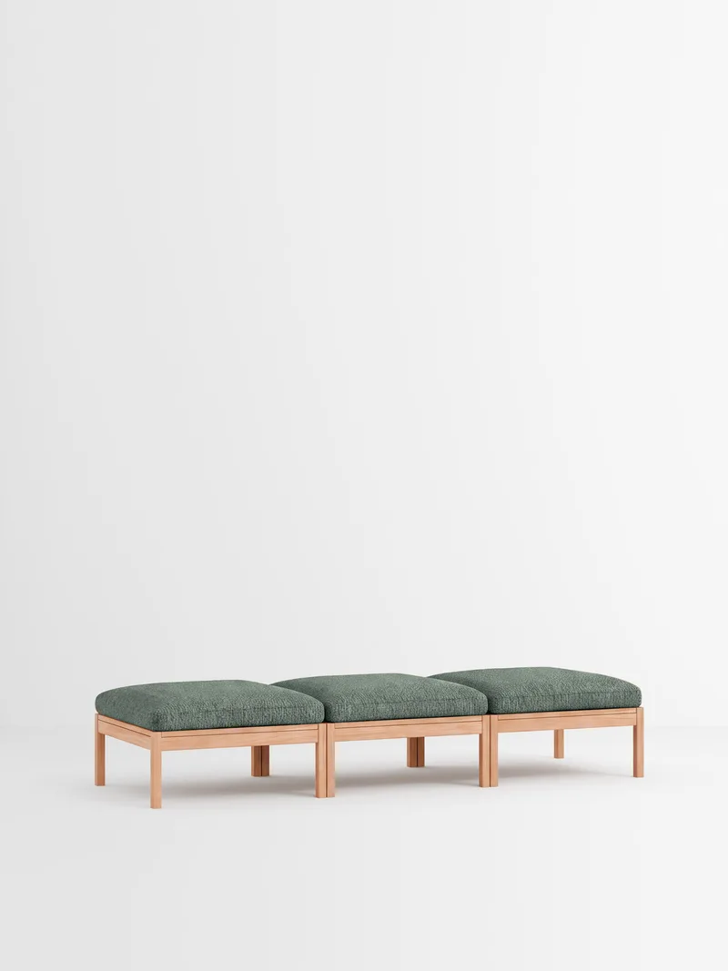 3 Seater Daybed by MOEBE in Moss, Moss 0003, Oak – product photo 35 of 35