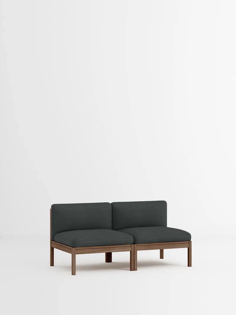 2 Seater Sofa by MOEBE in Re-Wool 2, Re-Wool 2 – 987, Smoked Oak – product photo 35 of 35