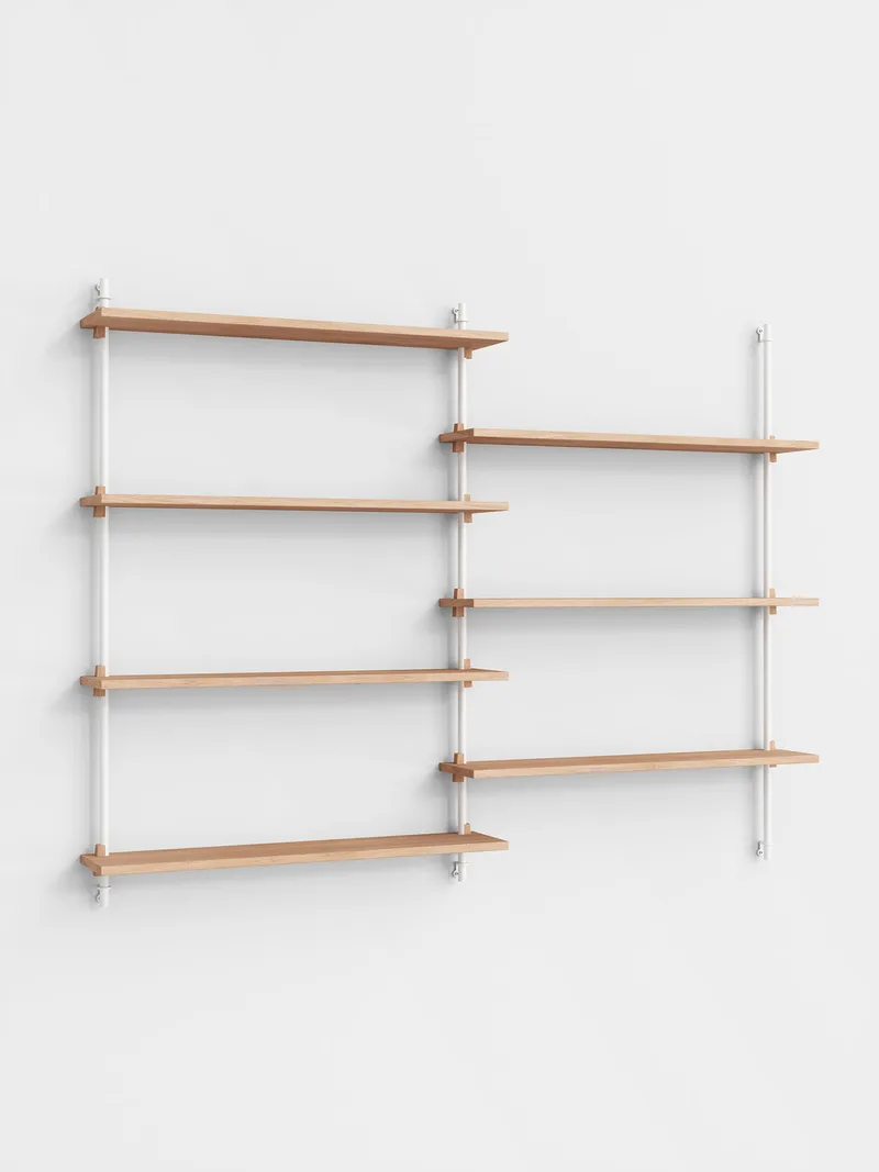 Wall Shelving – ws.115.2 van MOEBE in Oak/White – productfoto 5 van 5