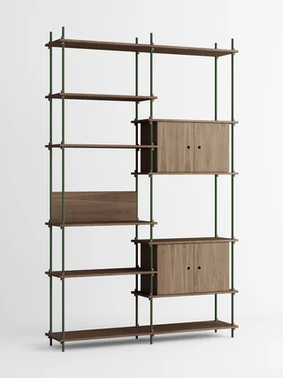 Shelving System – s.255.2.C by MOEBE in Smoked-Oak/Pine-Green – product photo 4 of 4