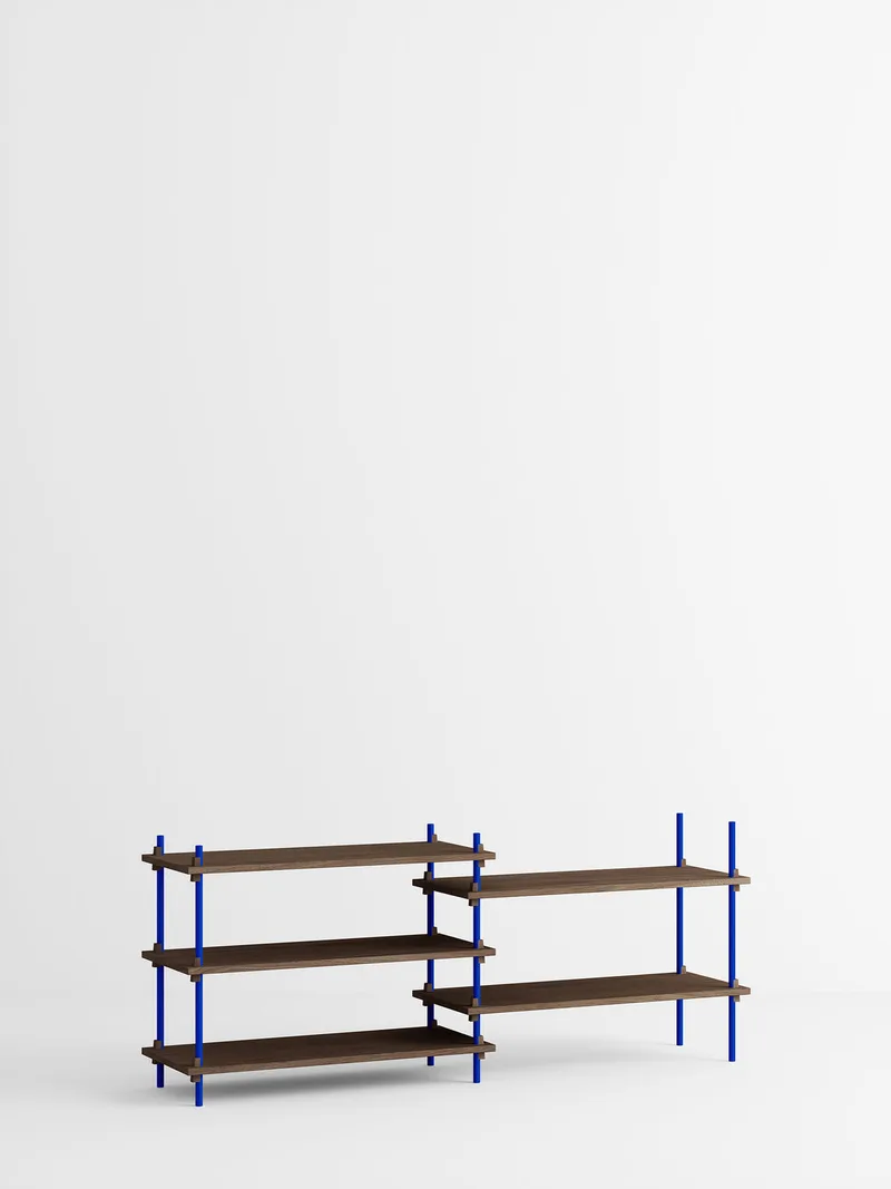 Shelving System – s.65.2.A von MOEBE in Smoked-Oak/Deep-Blue – Produktfoto 4 von 4