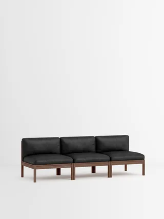 3 Seater Sofa by MOEBE in Leather, Black Leather, Smoked Oak – product photo 35 of 35