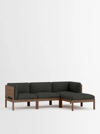 3 Seater Sofa with Sides + Chaise Longue von MOEBE in Re-Wool 2, Re-Wool 2 – 198, Smoked Oak – Produktfoto 35 von 35