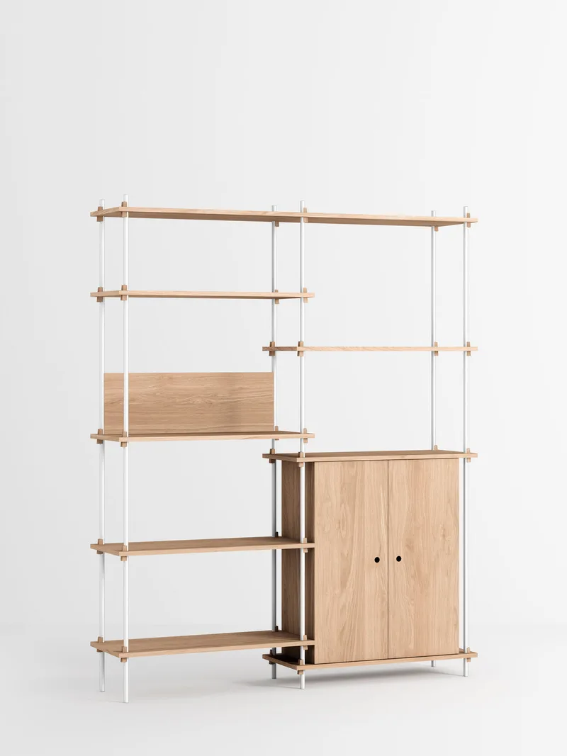 Shelving System – s.200.2.I van MOEBE in Oak/White – productfoto 4 van 4